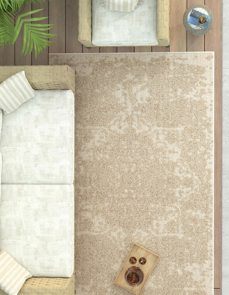 Patio Heritage Collection Area Rug - Santorini Rectangle Beige  lifestyle 22
