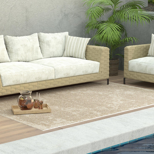 Patio Heritage Collection Area Rug - Santorini Rectangle Beige  lifestyle 64