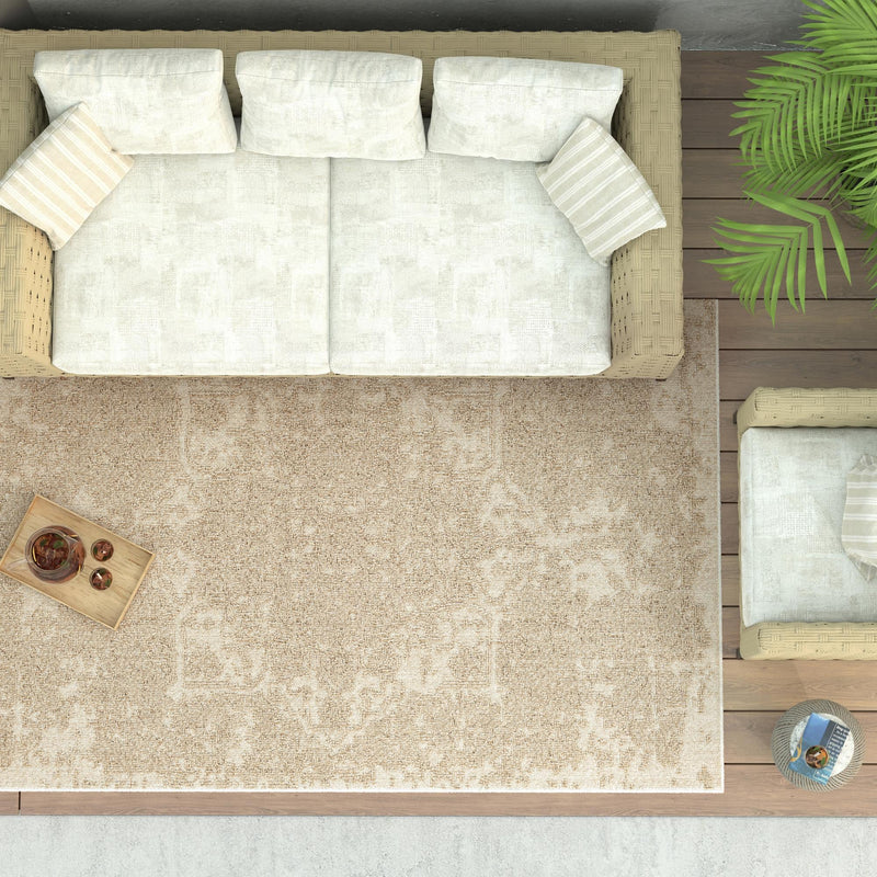 Patio Heritage Collection Area Rug - Santorini Rectangle Beige  lifestyle 70