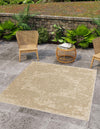 Patio Heritage Collection Area Rug - Santorini Square Beige  lifestyle 83