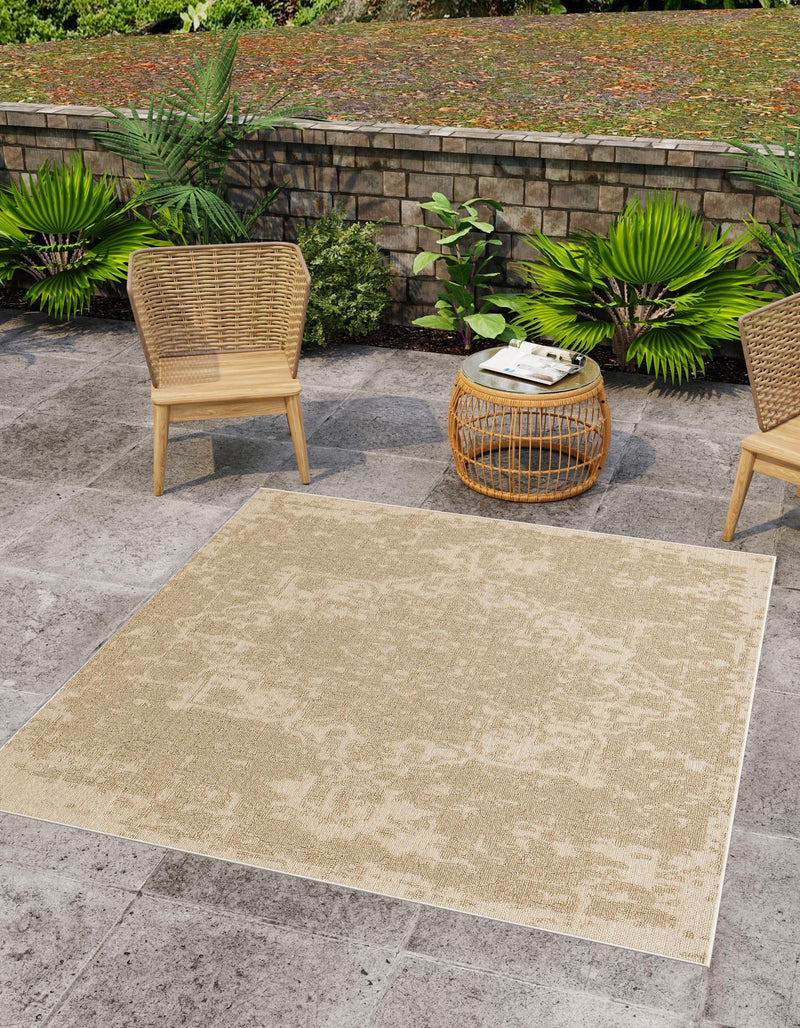 Patio Heritage Collection Area Rug - Santorini Square Beige  lifestyle 83