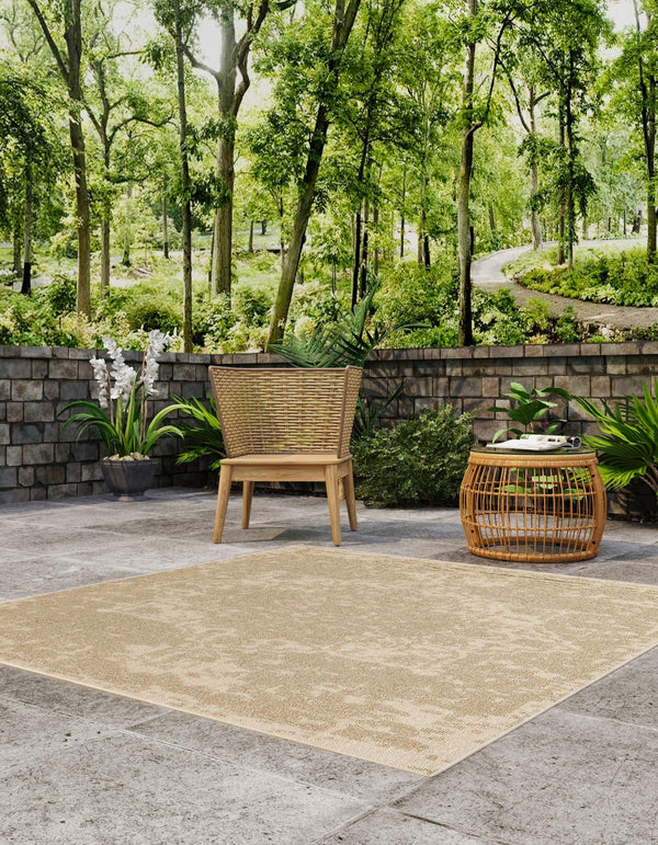 Patio Heritage Collection Area Rug - Santorini Square Beige  lifestyle 95