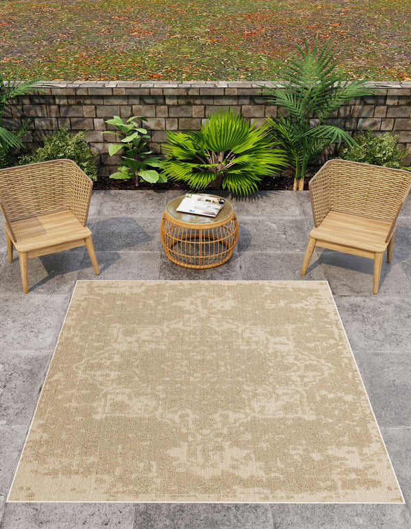 Patio Heritage Collection Area Rug - Santorini Square Beige  lifestyle 107