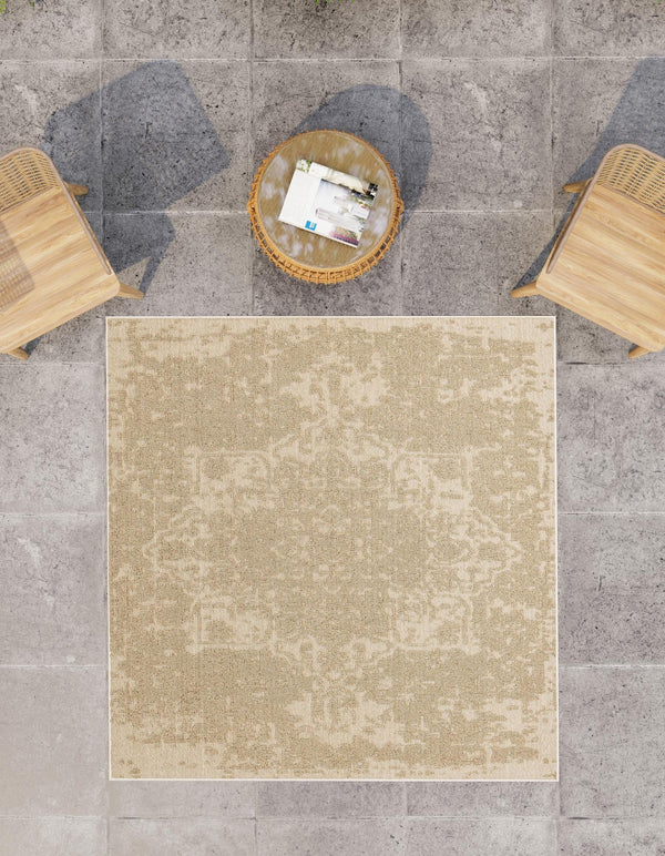 Patio Heritage Collection Area Rug - Santorini Square Beige  lifestyle 158