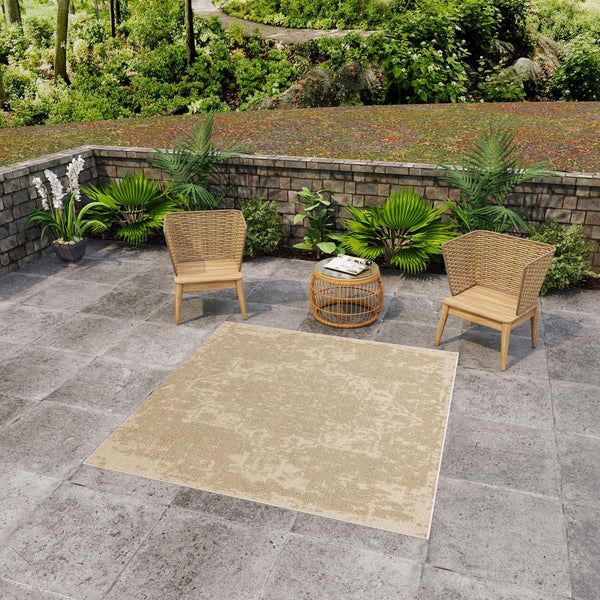 Patio Heritage Collection Area Rug - Santorini Square Beige  lifestyle 164