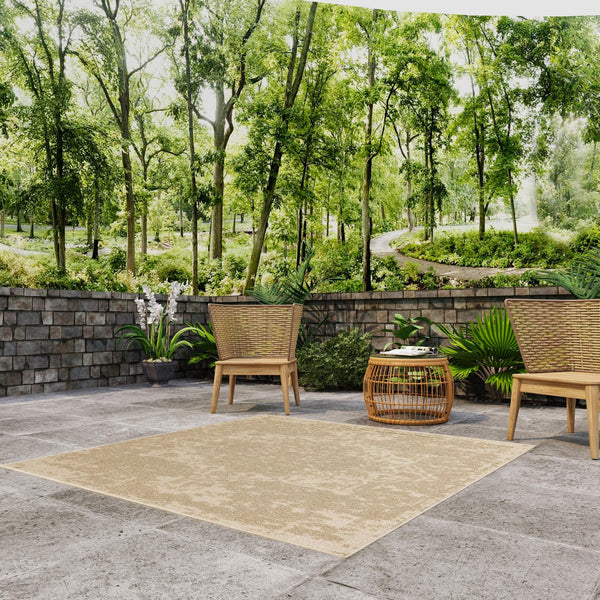 Patio Heritage Collection Area Rug - Santorini Square Beige  lifestyle 171