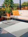 Seaside Serenity Collection Area Rug - Marina Rectangle Light Gray  lifestyle 11