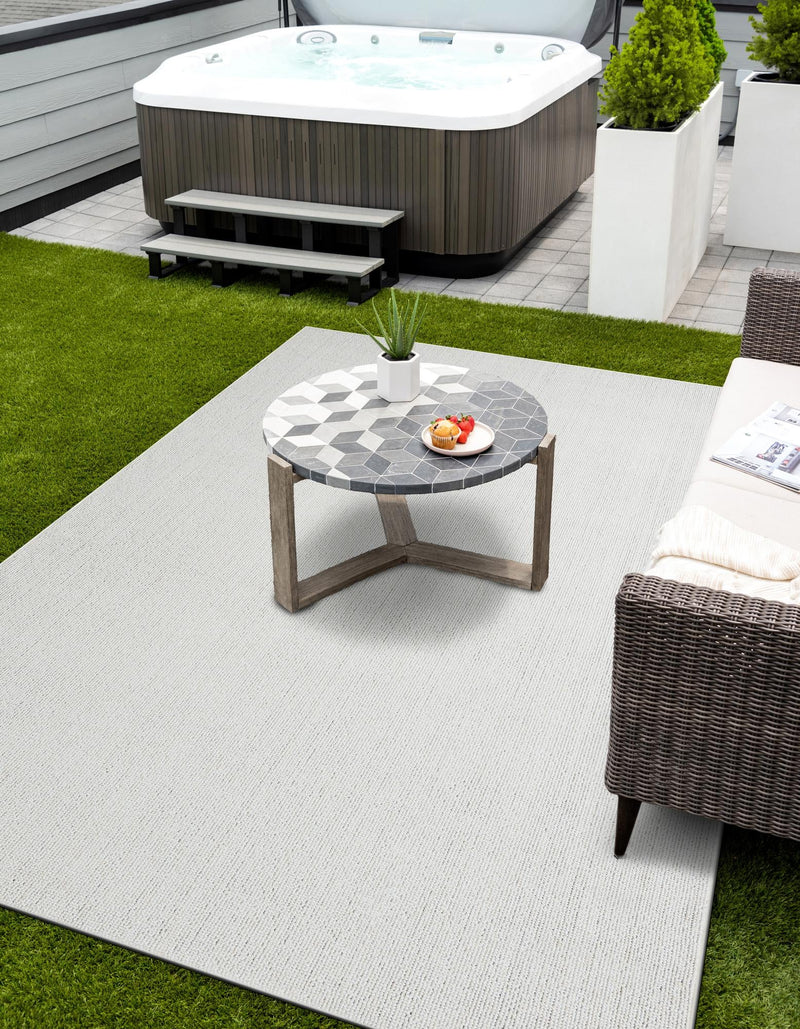 Seaside Serenity Collection Area Rug - Marina Rectangle Light Gray  lifestyle 26