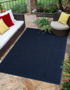 Seaside Serenity Collection Area Rug - Marina Rectangle Navy Blue  lifestyle 4