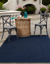 Seaside Serenity Collection Area Rug - Marina Rectangle Navy Blue  lifestyle 7