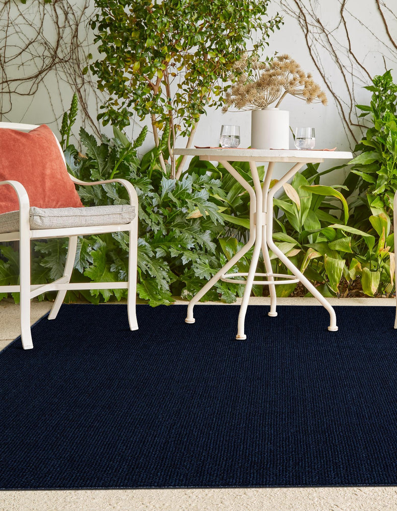 Seaside Serenity Collection Area Rug - Marina Rectangle Navy Blue  lifestyle 10