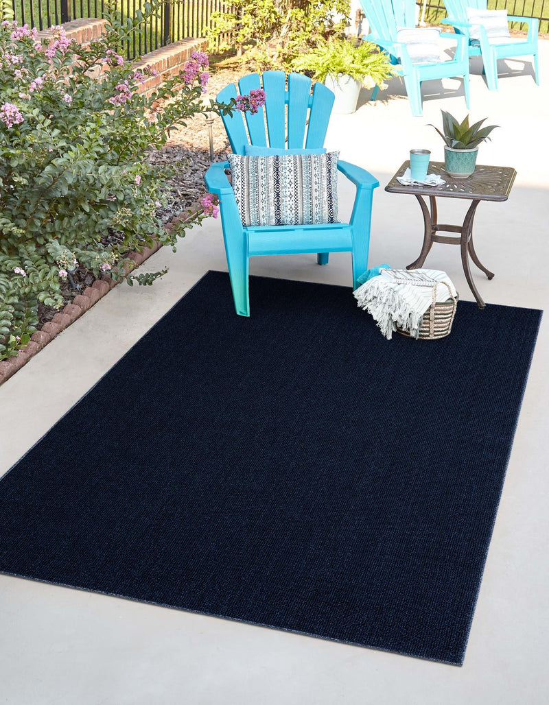 Seaside Serenity Collection Area Rug - Marina Rectangle Navy Blue  lifestyle 19