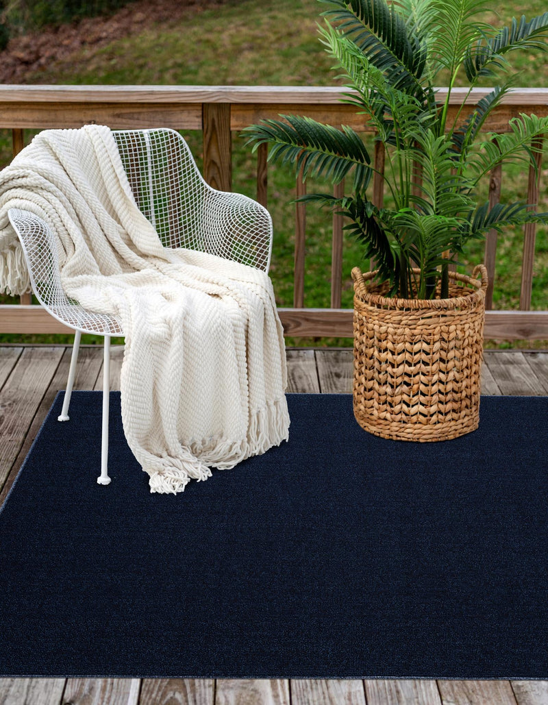 Seaside Serenity Collection Area Rug - Marina Rectangle Navy Blue  lifestyle 28