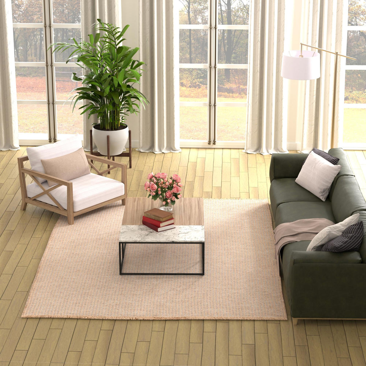Country Homestead Collection Area Rug - Meadowbrook Rectangle Gray  lifestyle 29