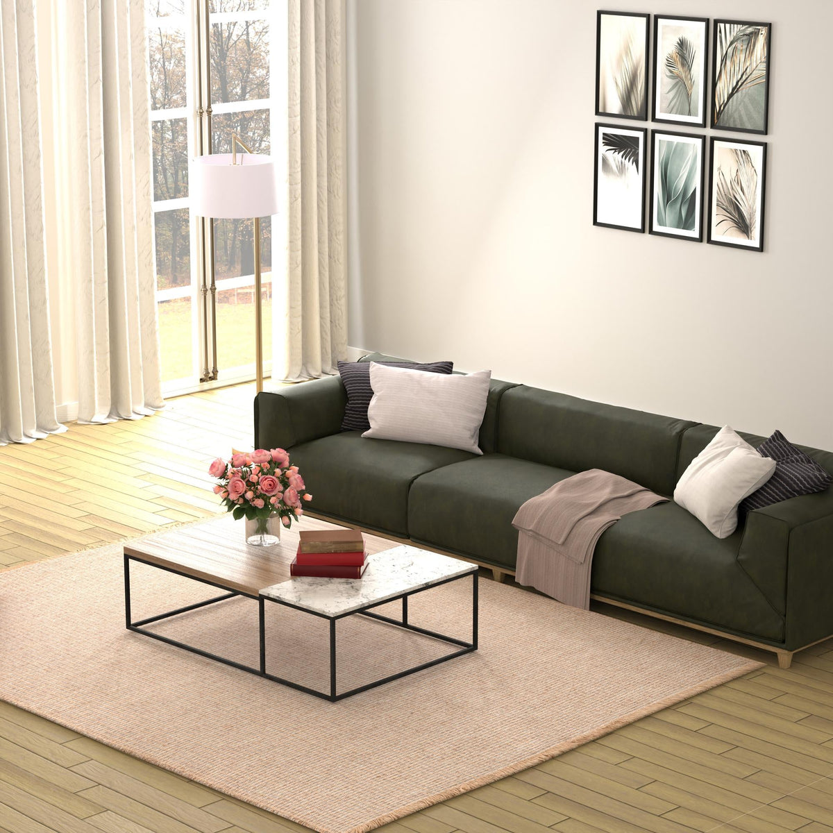 Country Homestead Collection Area Rug - Meadowbrook Rectangle Gray  lifestyle 31