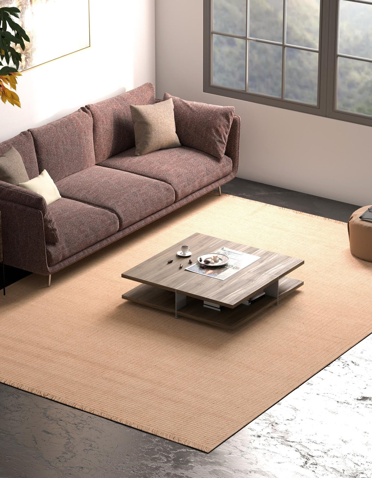 Country Homestead Collection Area Rug - Meadowbrook Rectangle Natural  lifestyle 5