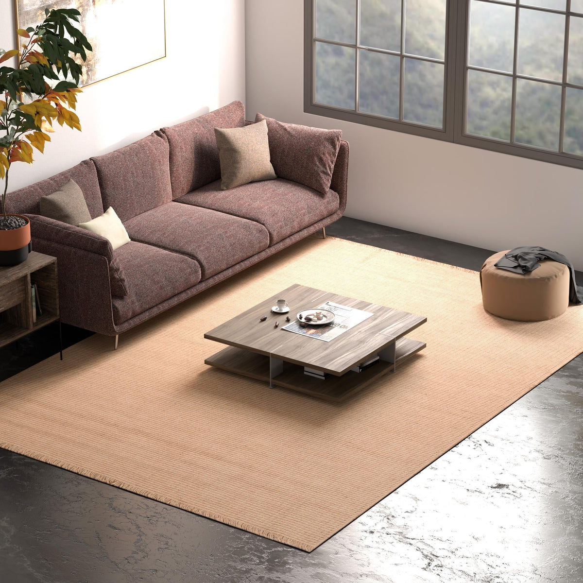 Country Homestead Collection Area Rug - Meadowbrook Rectangle Natural  lifestyle 34