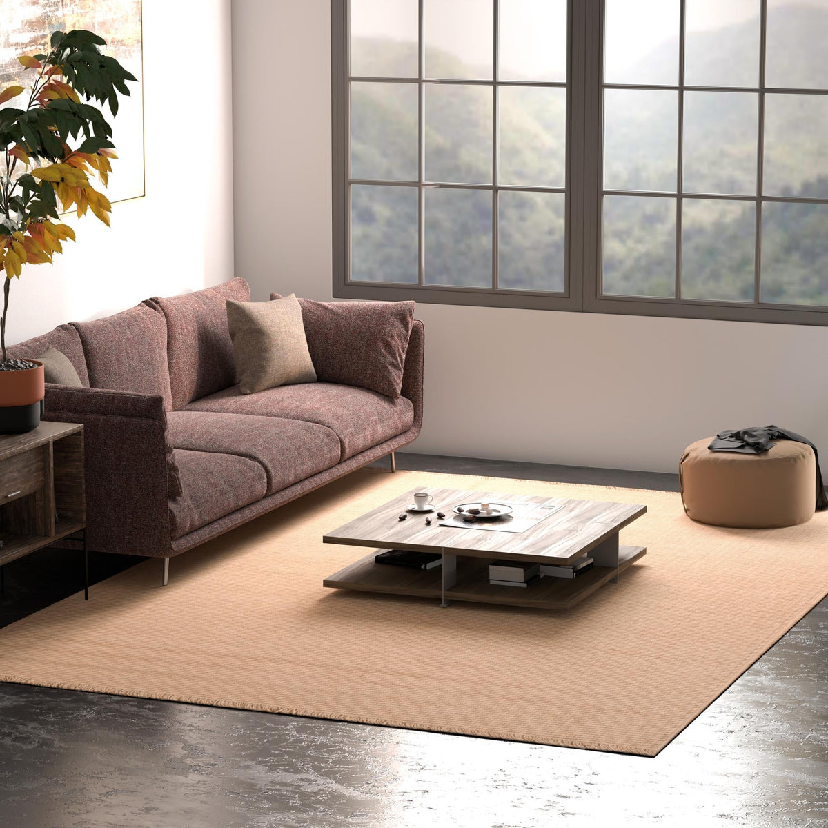 Country Homestead Collection Area Rug - Meadowbrook Rectangle Natural  lifestyle 37