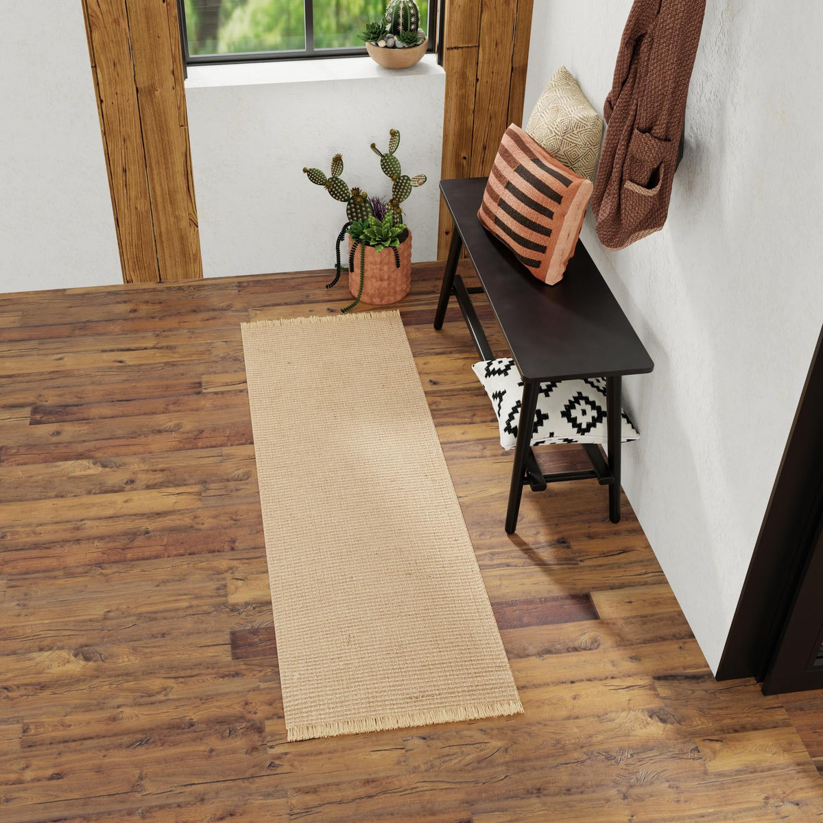 Country Homestead Collection Area Rug - Meadowbrook Runner Natural  lifestyle 76