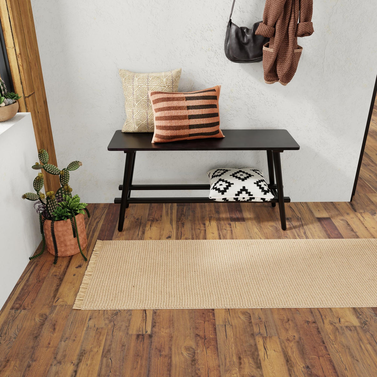 Country Homestead Collection Area Rug - Meadowbrook Runner Natural  lifestyle 88