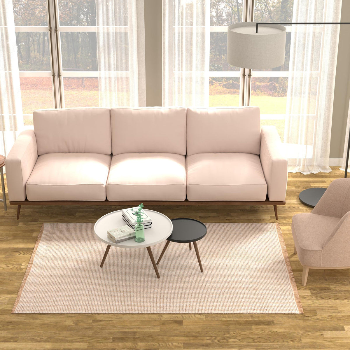 Country Homestead Collection Area Rug - Meadowbrook Rectangle Ivory  lifestyle 30