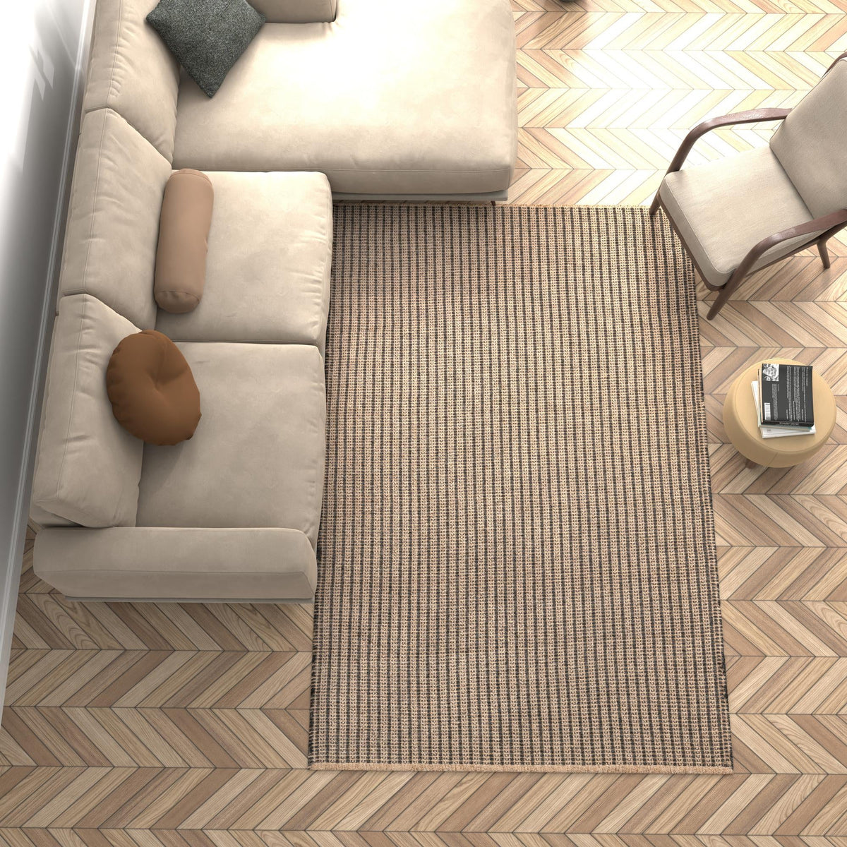 Country Homestead Collection Area Rug -  Grangehurst Rectangle Charcoal  lifestyle 17