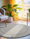 Seaside Lattice Collection Area Rug - Savannah Round Gray  lifestyle 49