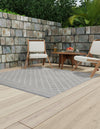 Seaside Lattice Collection Area Rug - Savannah Square Gray  lifestyle 50