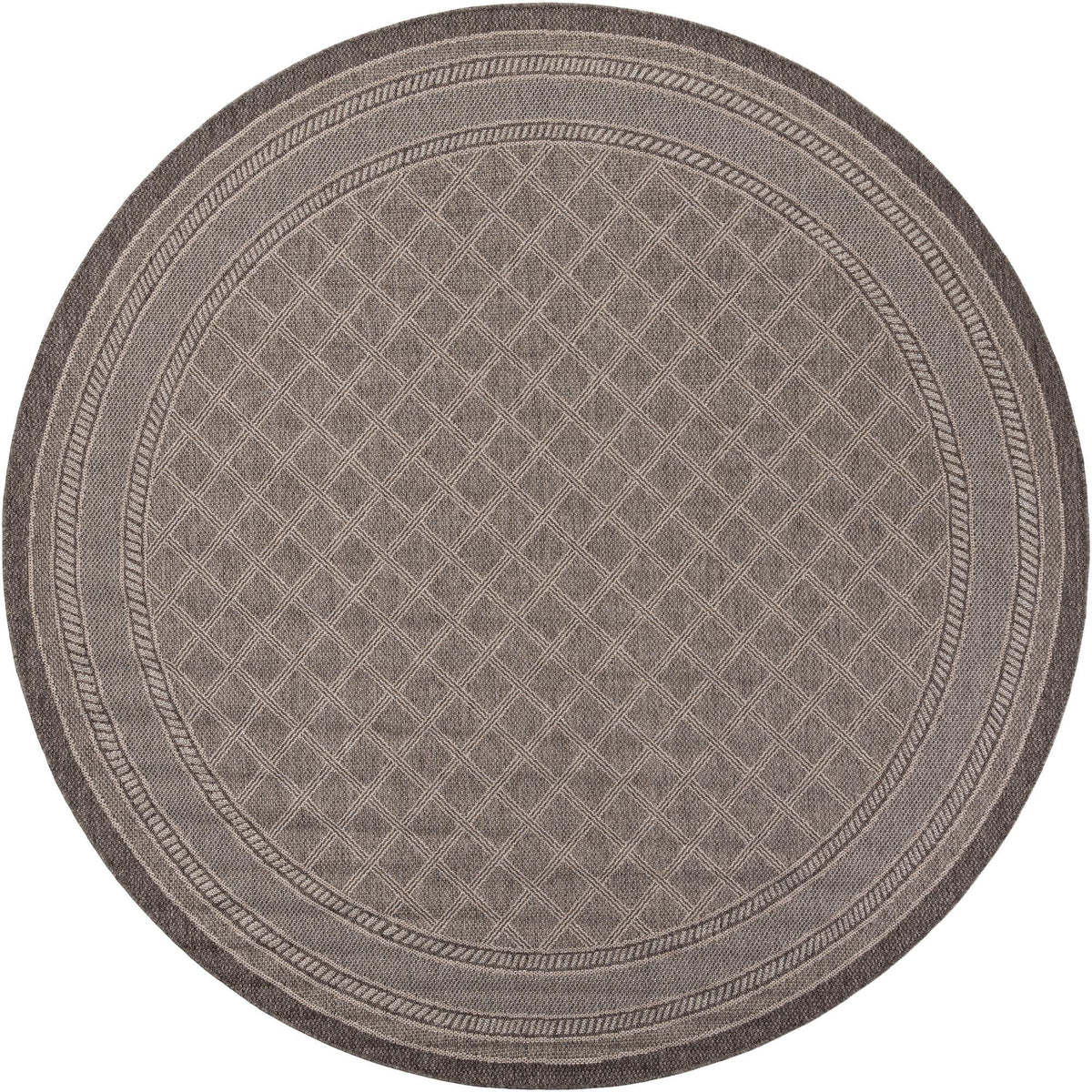 Savannah Pergola Collection Area Rug - Savannah Round Chocolate Brown  lifestyle 81