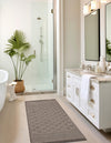 Seaside Lattice Collection Area Rug - Savannah Runner Chocolate Brown  lifestyle 54