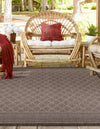 Seaside Lattice Collection Area Rug - Savannah Square Chocolate Brown  lifestyle 53
