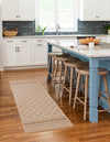 Seaside Lattice Collection Area Rug - Savannah Runner Natural  lifestyle 73