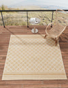 Seaside Lattice Collection Area Rug - Savannah Square Natural  lifestyle 65