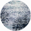 Santa Fe Trails Collection Area Rug -  Zuni Round Blue and Gray  lifestyle 19