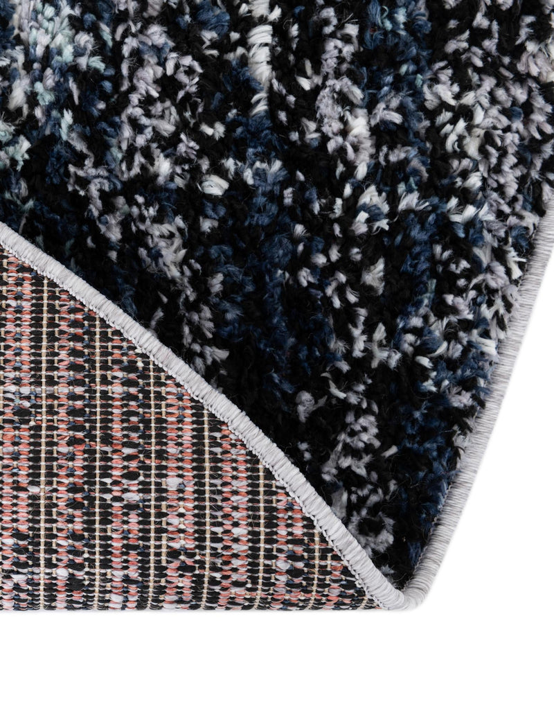 Santa Fe Trails Collection Area Rug -  Zuni Round Blue and Gray  lifestyle 65