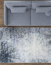Santa Fe Trails Collection Area Rug -  Zuni Rectangle Blue and Gray  lifestyle 4