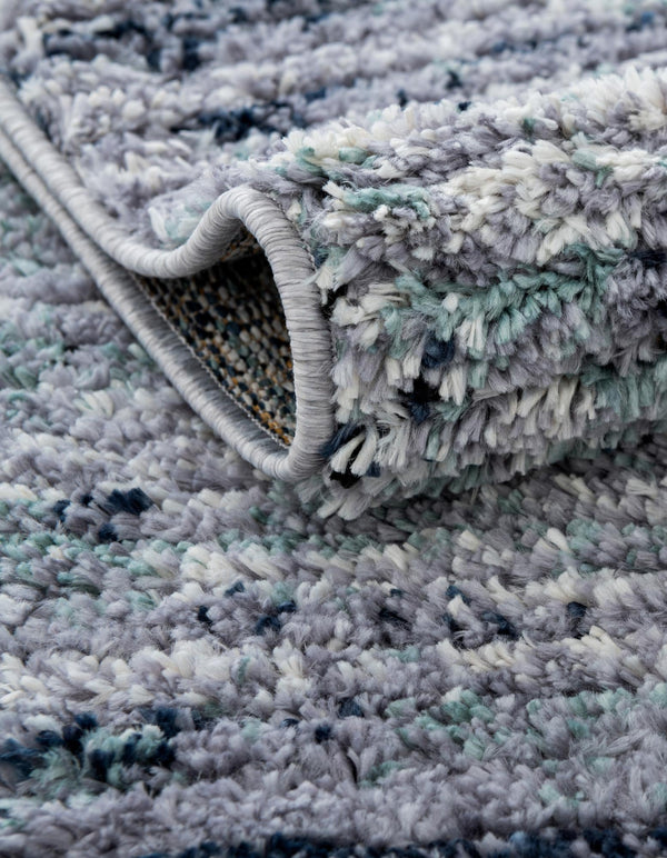 Santa Fe Trails Collection Area Rug -  Zuni Rectangle Blue and Gray  lifestyle 6