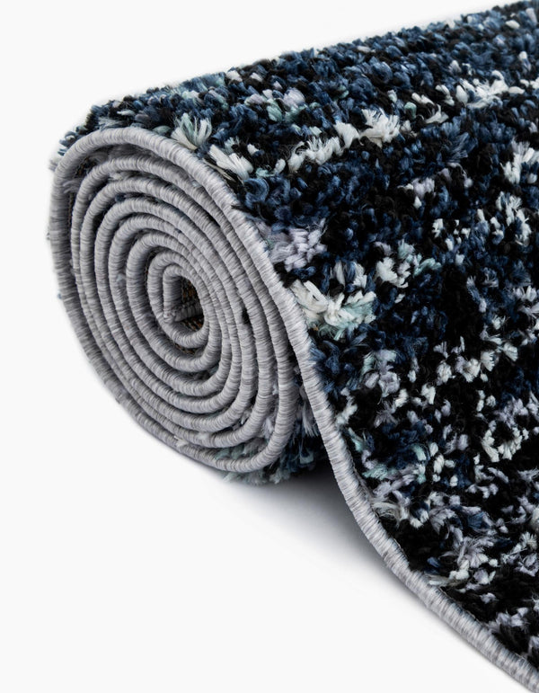 Santa Fe Trails Collection Area Rug -  Zuni Rectangle Blue and Gray  lifestyle 12