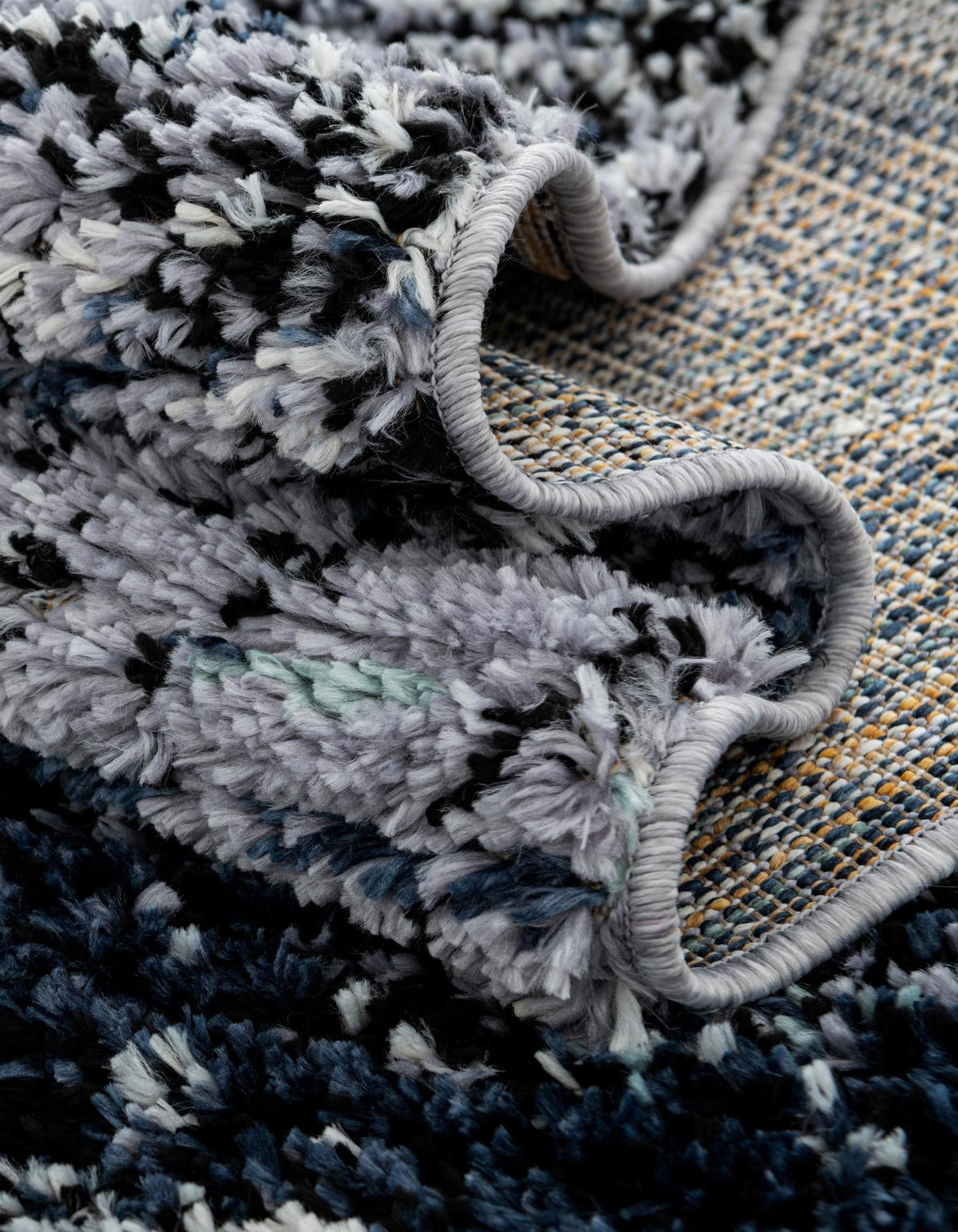 Santa Fe Trails Collection Area Rug -  Zuni Rectangle Blue and Gray  lifestyle 13