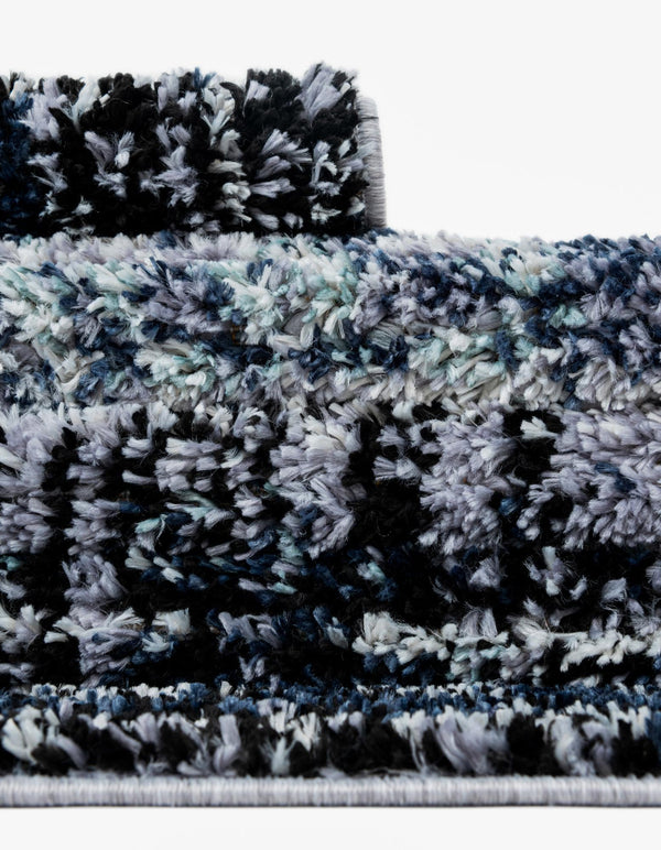 Santa Fe Trails Collection Area Rug -  Zuni Rectangle Blue and Gray  lifestyle 14