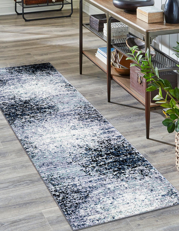 Santa Fe Trails Collection Area Rug -  Zuni Runner Blue and Gray  lifestyle 30