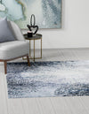 Santa Fe Trails Collection Area Rug -  Zuni Square Blue and Gray  lifestyle 24