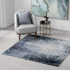 Santa Fe Trails Collection Area Rug -  Zuni Square Blue and Gray  lifestyle 91