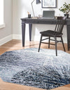 Santa Fe Trails Collection Area Rug -  Zuni Octagon Blue and Gray  lifestyle 33