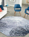 Santa Fe Trails Collection Area Rug -  Zuni Octagon Blue and Gray  lifestyle 43