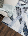 Santa Fe Trails Collection Area Rug -  Navajo Rectangle Gray and Ivory  lifestyle 5