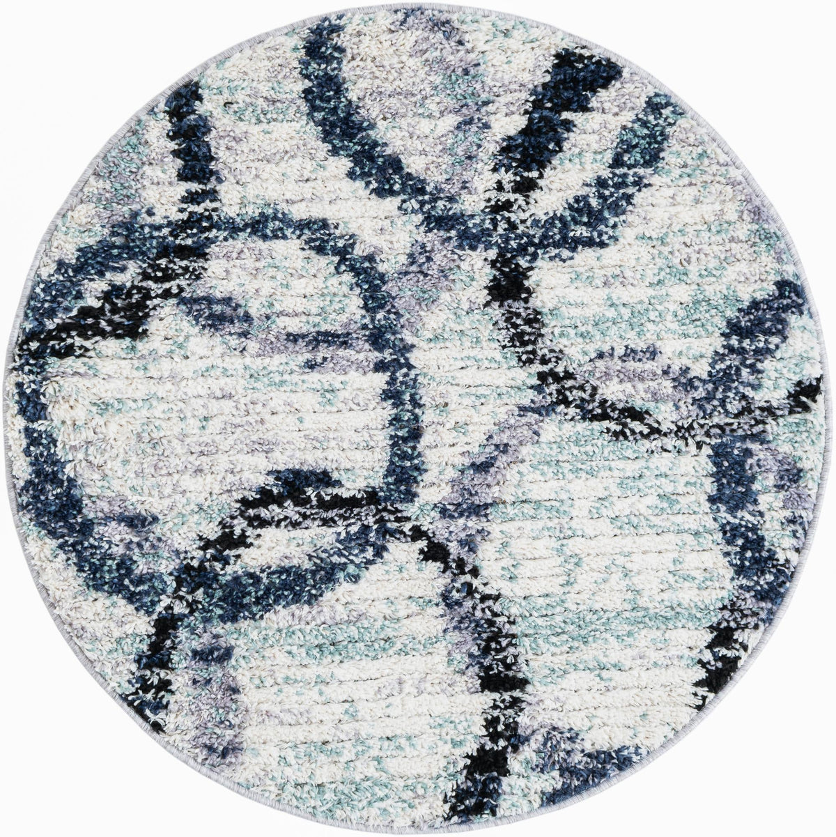 Santa Fe Trails Collection Area Rug -  Taos Round Ivory  lifestyle 18