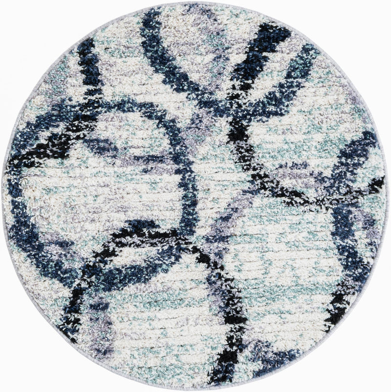 Santa Fe Trails Collection Area Rug -  Taos Round Ivory  lifestyle 18