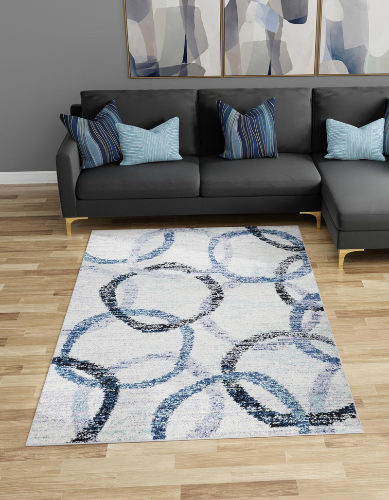 Santa Fe Trails Collection Area Rug -  Taos Rectangle Ivory  lifestyle 2