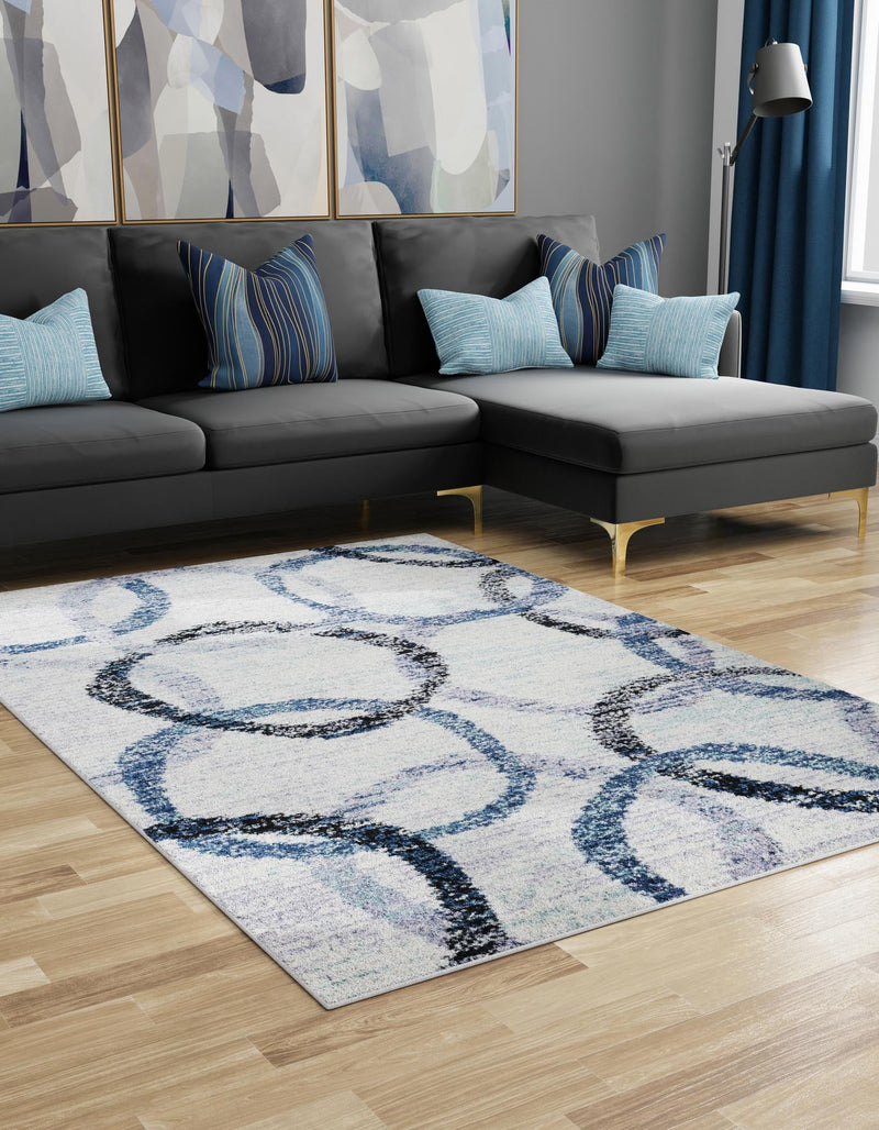 Santa Fe Trails Collection Area Rug -  Taos Rectangle Ivory  lifestyle 3